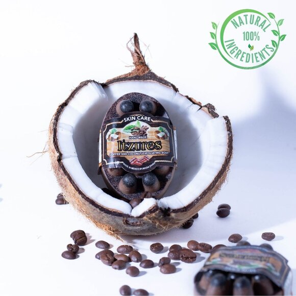 HANDMADE COFFEE SOAP BAR FOR CELLULITE ITZURES 100% NATURAL ( 2 pieces) - Picture 1 of 7